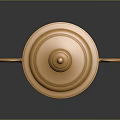 Handcrafted Golden Trophy Sculpture With Lid Two Handles And Base