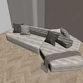 Modern Sofa Shaped Sofa Casual Sofa Multiplayer Sofa 3d model