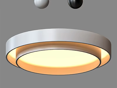 Modern Circular Ceiling Light with Soft Illumination and Sleek Design for Interior Spaces 3d model