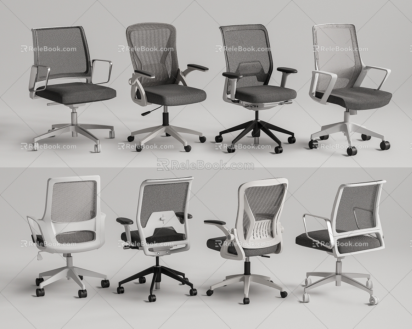 Modern Office Chair Computer Chair Rotating Chair Mesh Chair 3d model