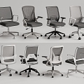 Modern Office Chair Computer Chair Rotating Chair Mesh Chair 3d model