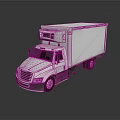 White Commercial Refrigerated Truck With Cab Trailer And Cooling Unit