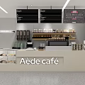 Modern Café Interior Design With Green Plants Comfortable Seating And Wooden Bookshelves