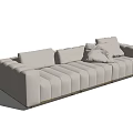 Modern Multiplayer Sofa Cream Sofa 3d model