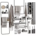 Organized Bathroom Daily Essentials With Towels Shelves Hooks And Storage Solutions