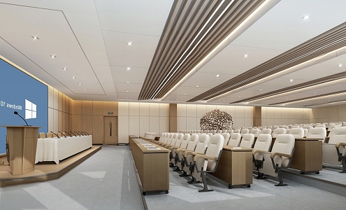 Report hall Multi-function hall Training room Conference room 3d model