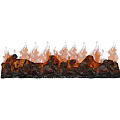 Realistic Fireplace With Burning Logs And Vibrant Orange Red Flames 3d model