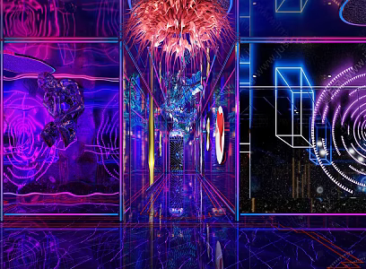 Post-modern aisle 3d model