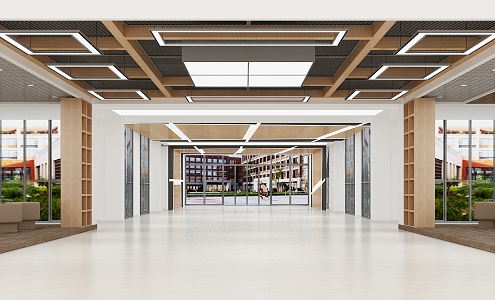 College Hall Modern Hall 3d model