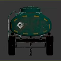 Green Coffee Trailer Mobile Coffee Equipment Featuring Wheels And Storage Tank