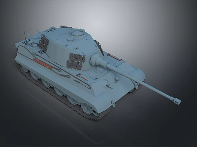 Detailed Military Tank With Main Cannon Heavy Tracks And Armored Body 3d model