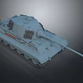 Detailed Military Tank With Main Cannon Heavy Tracks And Armored Body