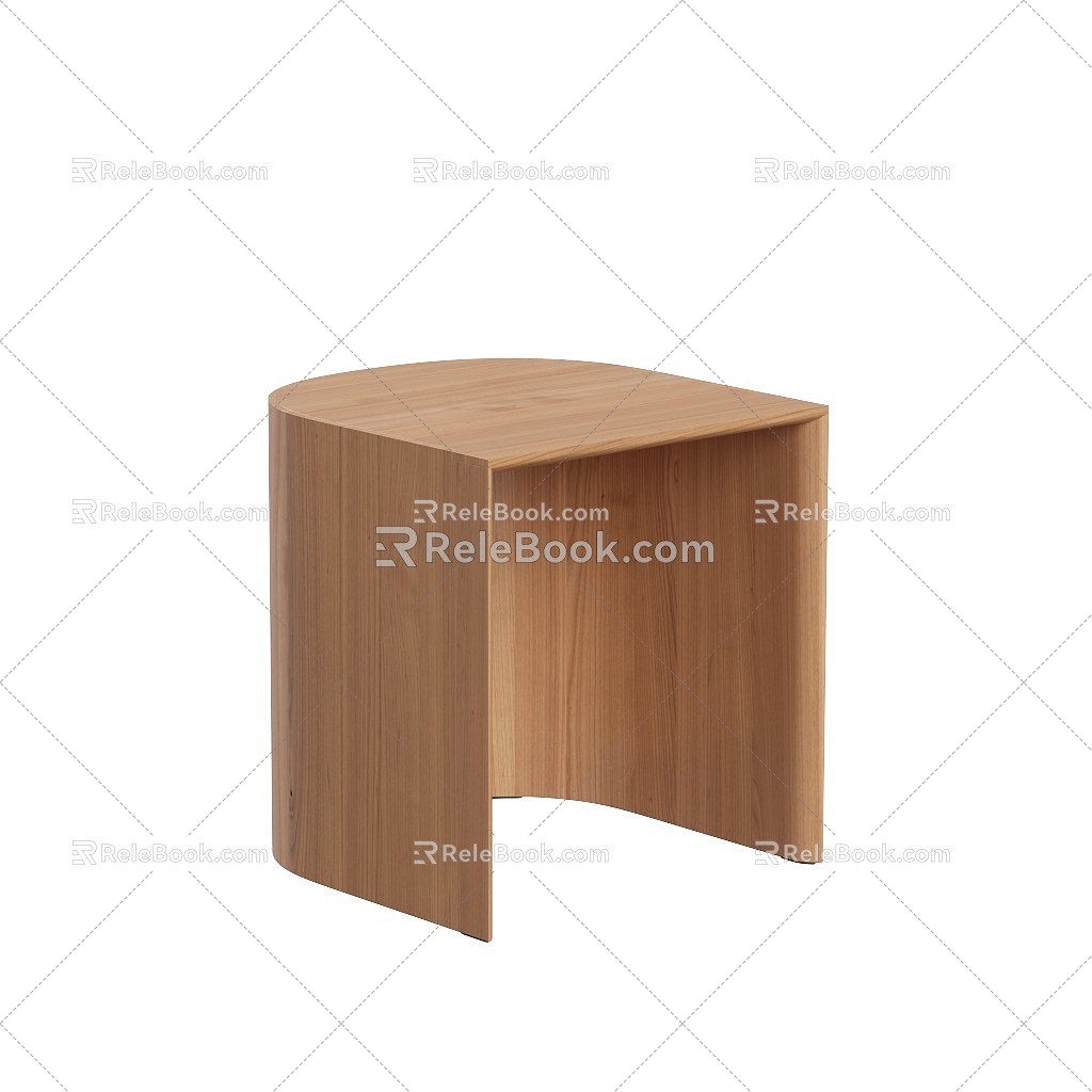 Low stool Taburet coffee table 3d model