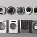 Modern Washing Machines Different Types Wall Mounted Freestanding With Various Colors
