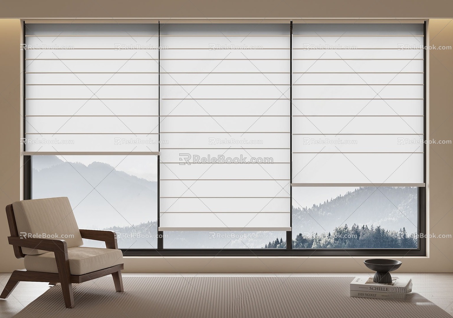 Roller blinds curtain venetian blinds vertical blinds ornaments model