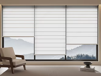 Roller blinds curtain venetian blinds vertical blinds ornaments 3d model