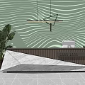 Modern Reception Desk Front Desk 3d model