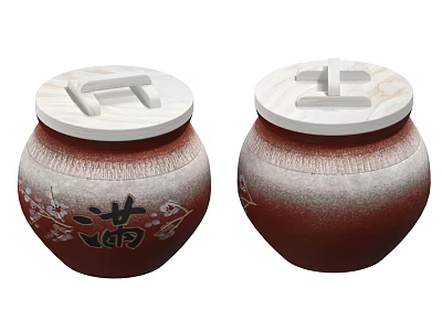 Wine Jar Vintage Water Jar Wine Jar Rice Jar Water Jar Utensil Jar 3d model