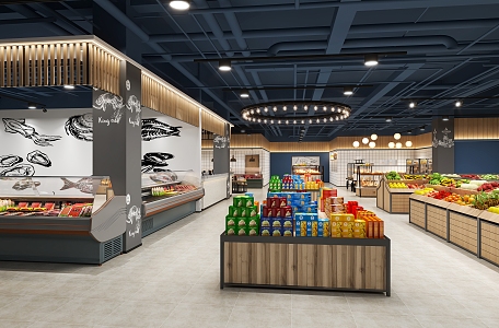 Modern Supermarket 3d model