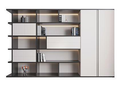 Modern bookcase 3d model