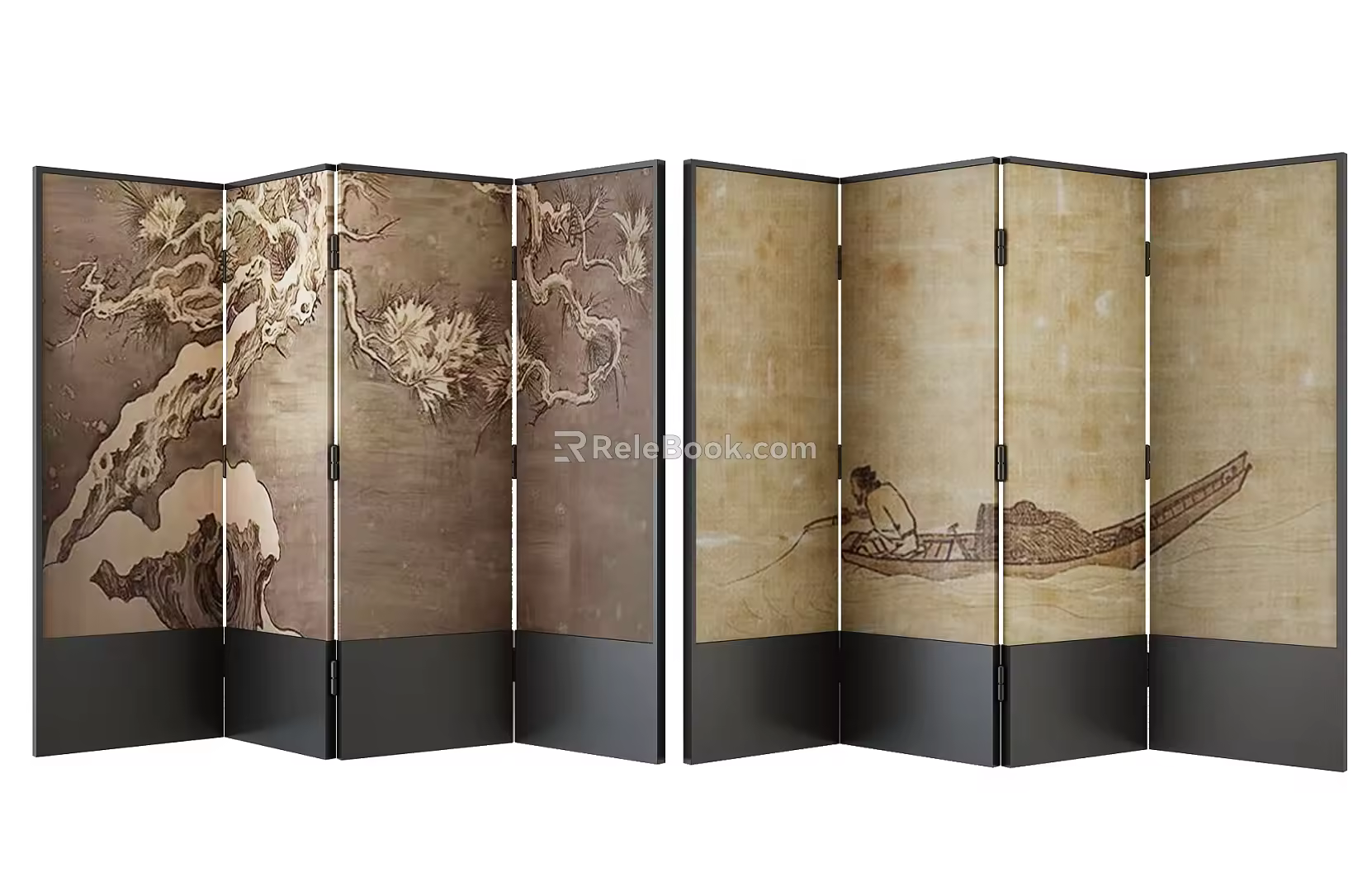 new chinese style screen 3d model