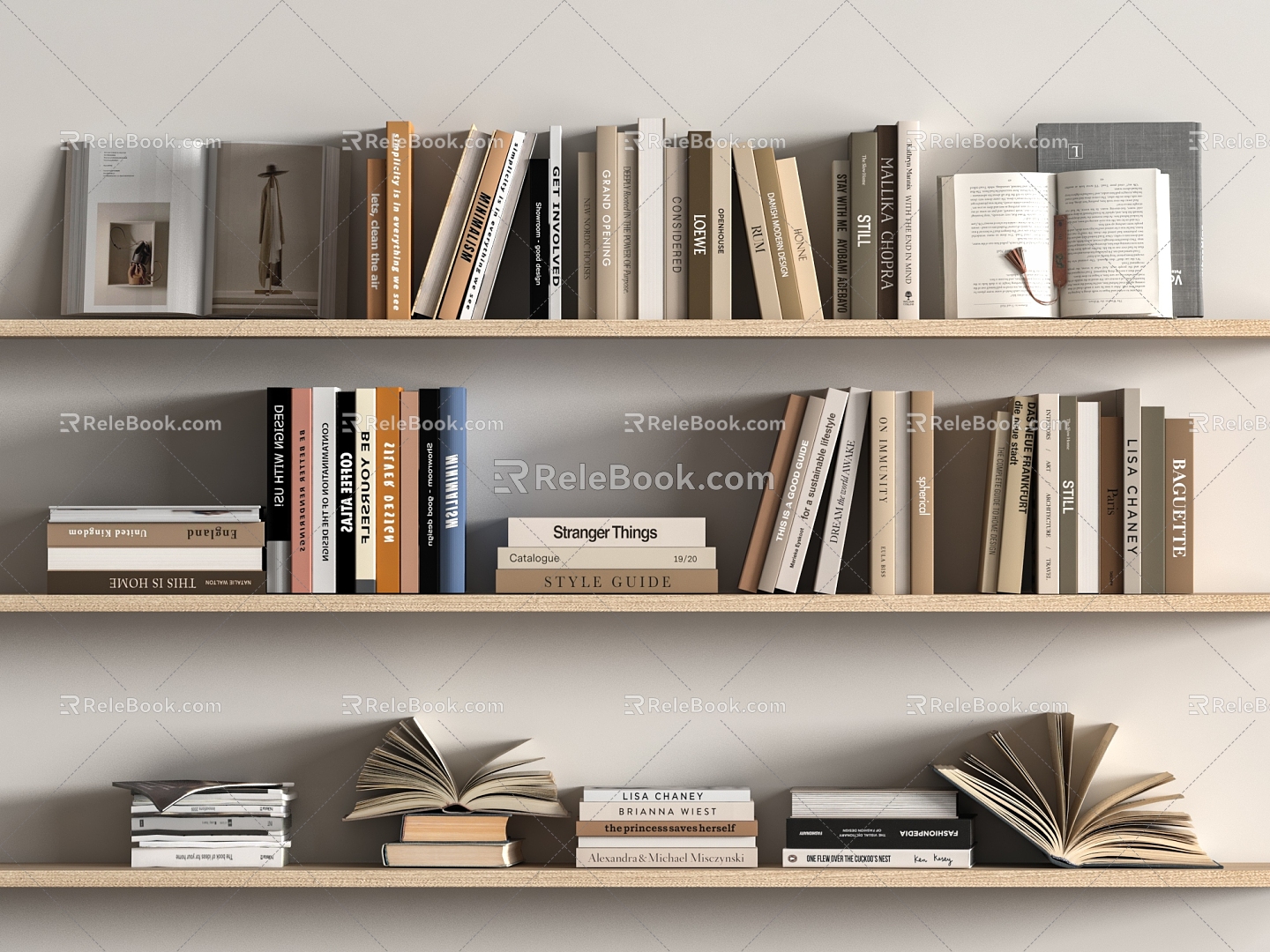 Modern Books 3d model