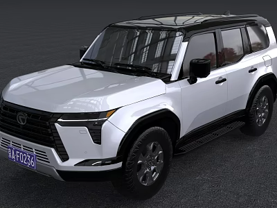 Sleek White SUV Car With Modern Design Black Roof Alloy Wheels And Front Grille 3d model