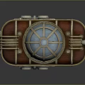 Steampunk Wooden And Metal Structure Design With Dome Glass And Windows