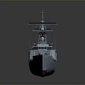Detailed Scale Military Ship Model Featuring Deck Antenna And Hull Design 3d model