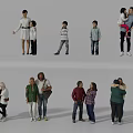Diverse Group Of People Including Families And Friends In Various Interacting Poses