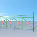 Guardrail railings to block the river 3d model