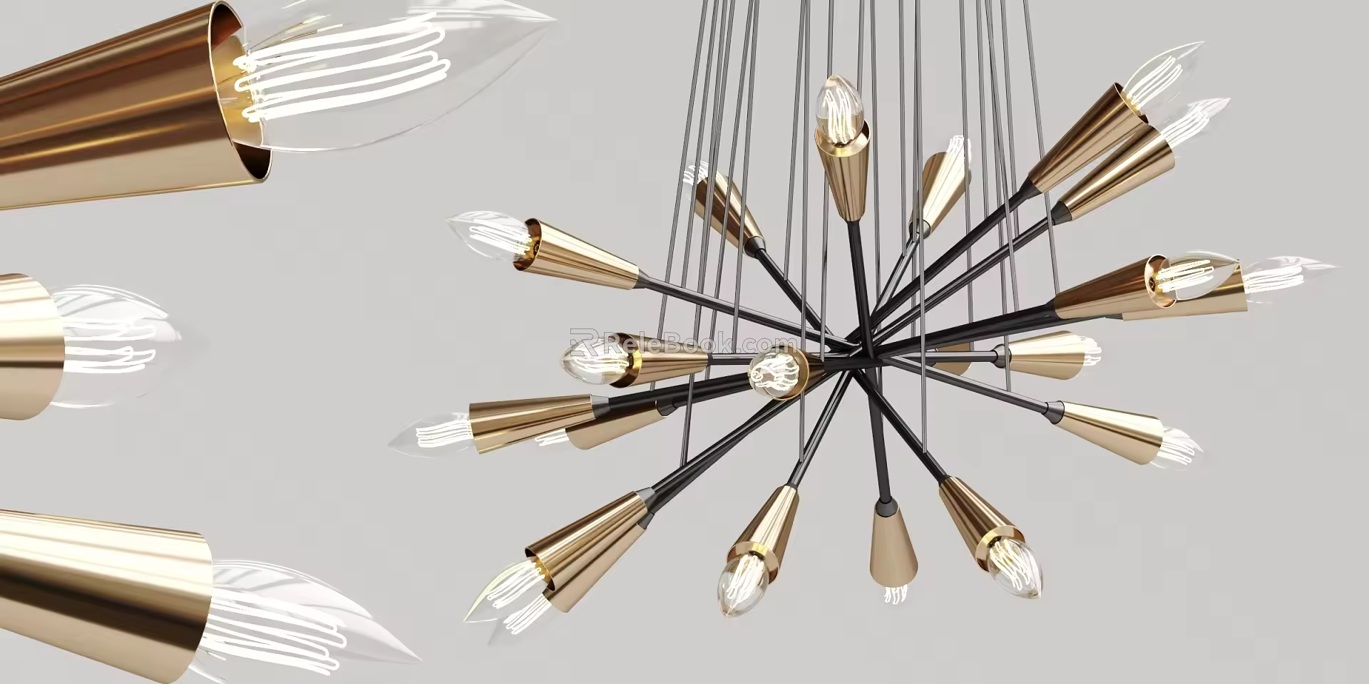 Modern chandelier multi-head chandelier 3d model