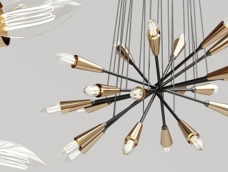 Modern chandelier multi-head chandelier 3d model