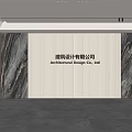 Modern Front Desk Background Wall Simple Background Wall Front Desk Reception Area Background Wall Company Front Desk Background Wall 3d model
