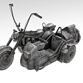 High-end motorcycle modeling old-fashioned motorcycle 1026 3d model