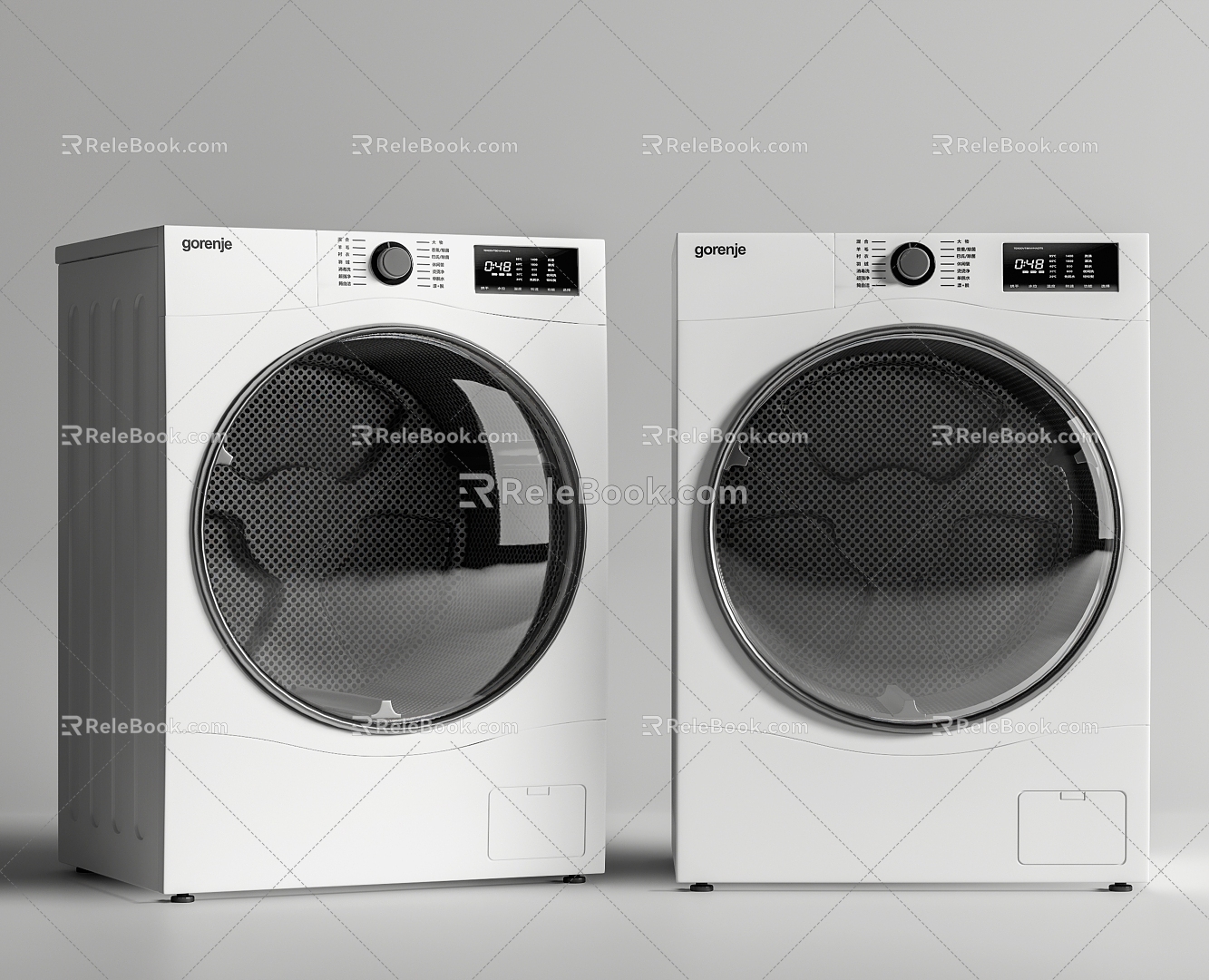 Modern washer dryer 3d model