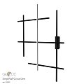 Modern Black Metal Wall Lamp With Crossed Lines For Home Decor