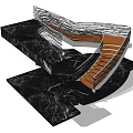 modern staircase revolving staircase 3d model