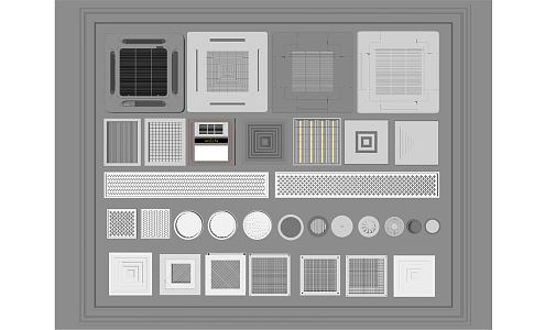 Modern air outlet air conditioner 3d model