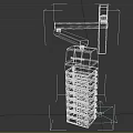 Gray and Green Medical Device With Articulating Arm And Multiple Storage Compartments