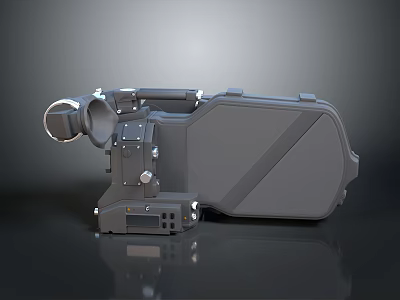 Professional Computer Equipment With Gray Industrial Design And Multiple Interface Ports 3d model