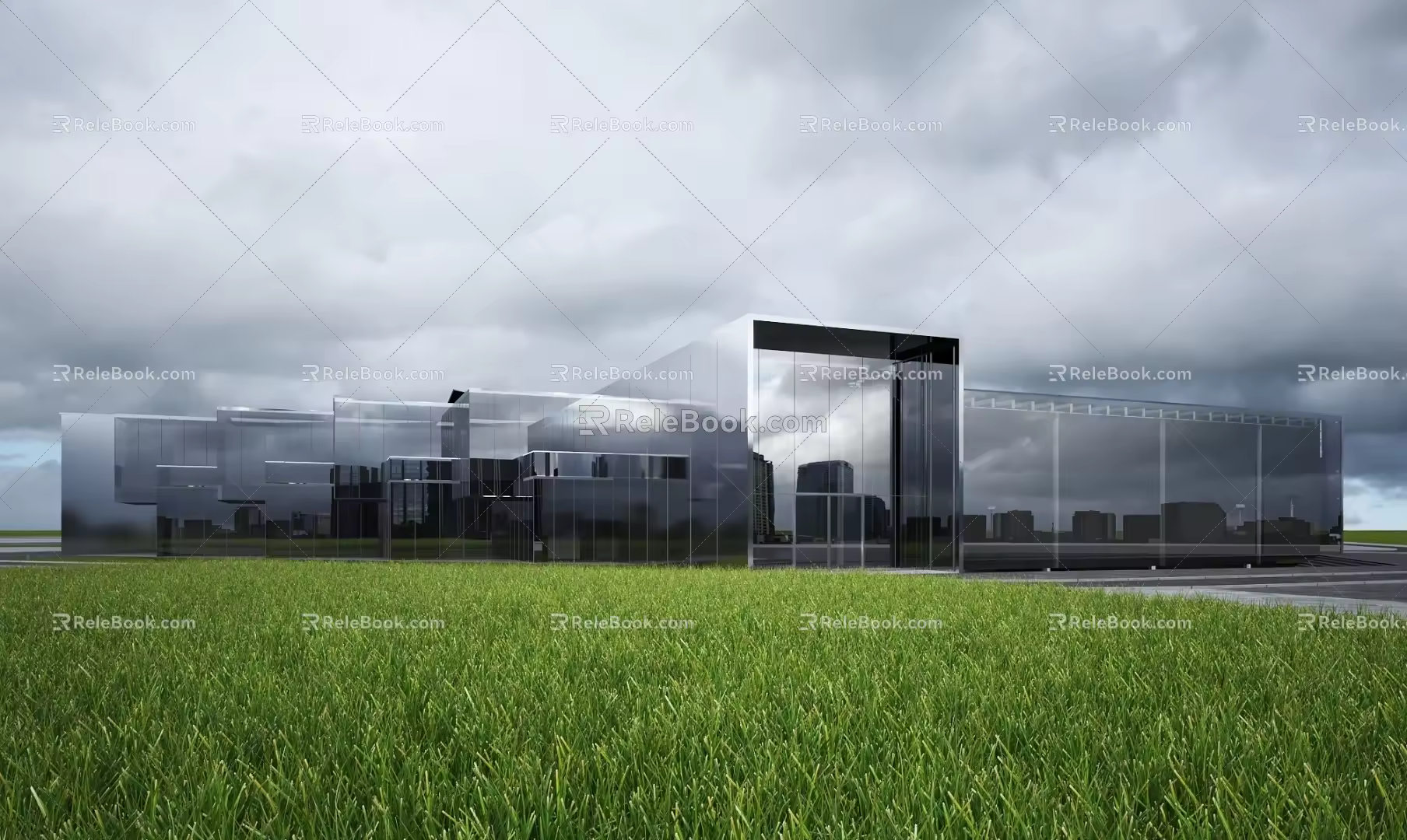 Modern Sales Office Building Club Building 3d model
