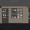 Modern Wine Cabinet Design With Glass Doors And Display Shelves For Wine Bottles