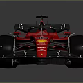 Red F1 Race Car With Shell Mission Winnow Logos And Streamlined Design