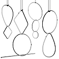 Modern Geometric Chandeliers with Sleek Metal Lines Circular Diamond Oval Shapes for Contemporary Home Decor