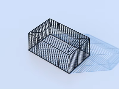 Black Wire Mesh Storage Basket With Modern Design For Household Use 3d model