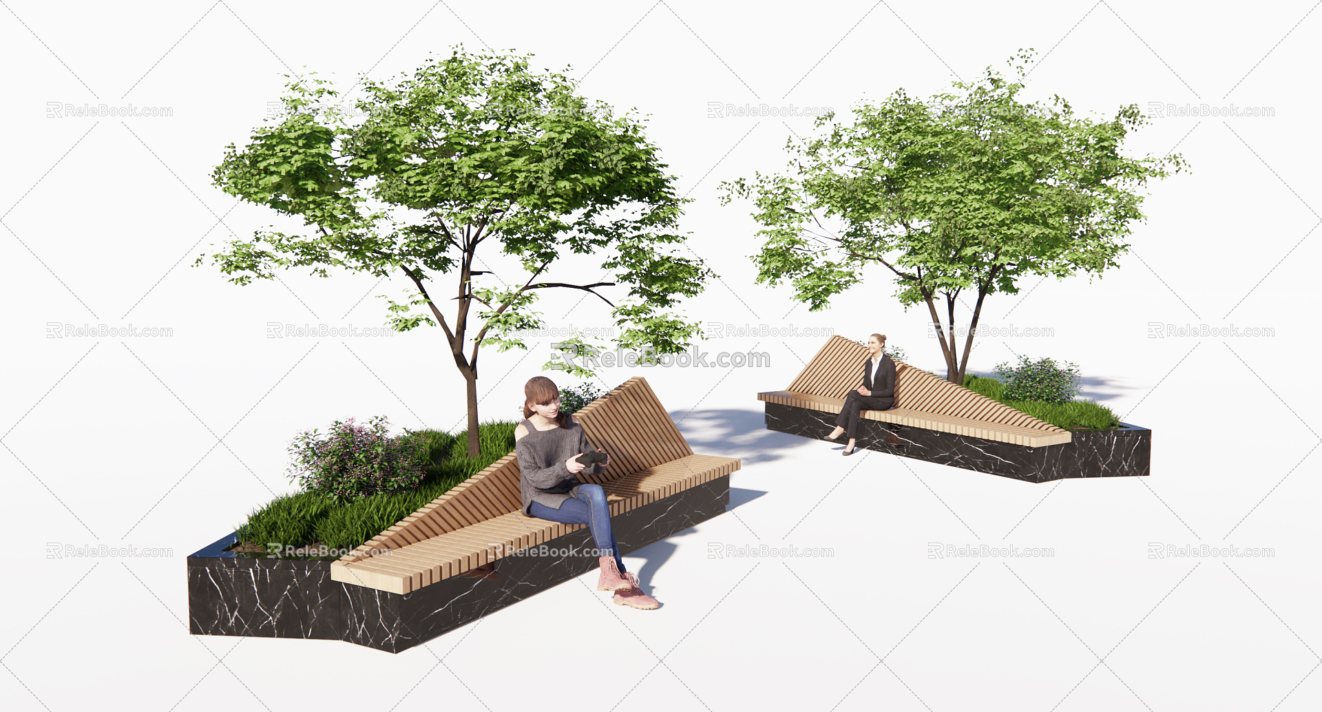 Modern Outdoor Chair Outdoor Landscape Public Chair model