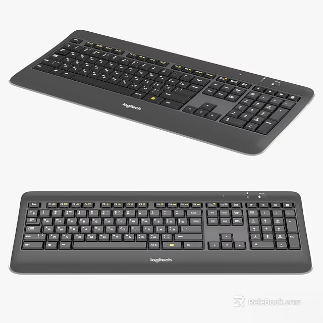 Logitech Comfortable Wireless Keyboard Design For Computer Use With Ergonomic Layout 3d model 