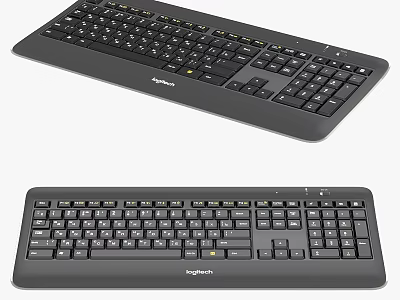 Logitech Comfortable Wireless Keyboard Design For Computer Use With Ergonomic Layout 3d model