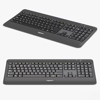 Logitech Comfortable Wireless Keyboard Design For Computer Use With Ergonomic Layout 3d model